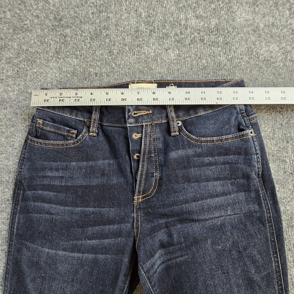 Miss Me Jeans Women 27 Button Fly Straight Blue Denim Pockets - Picture 2 of 11